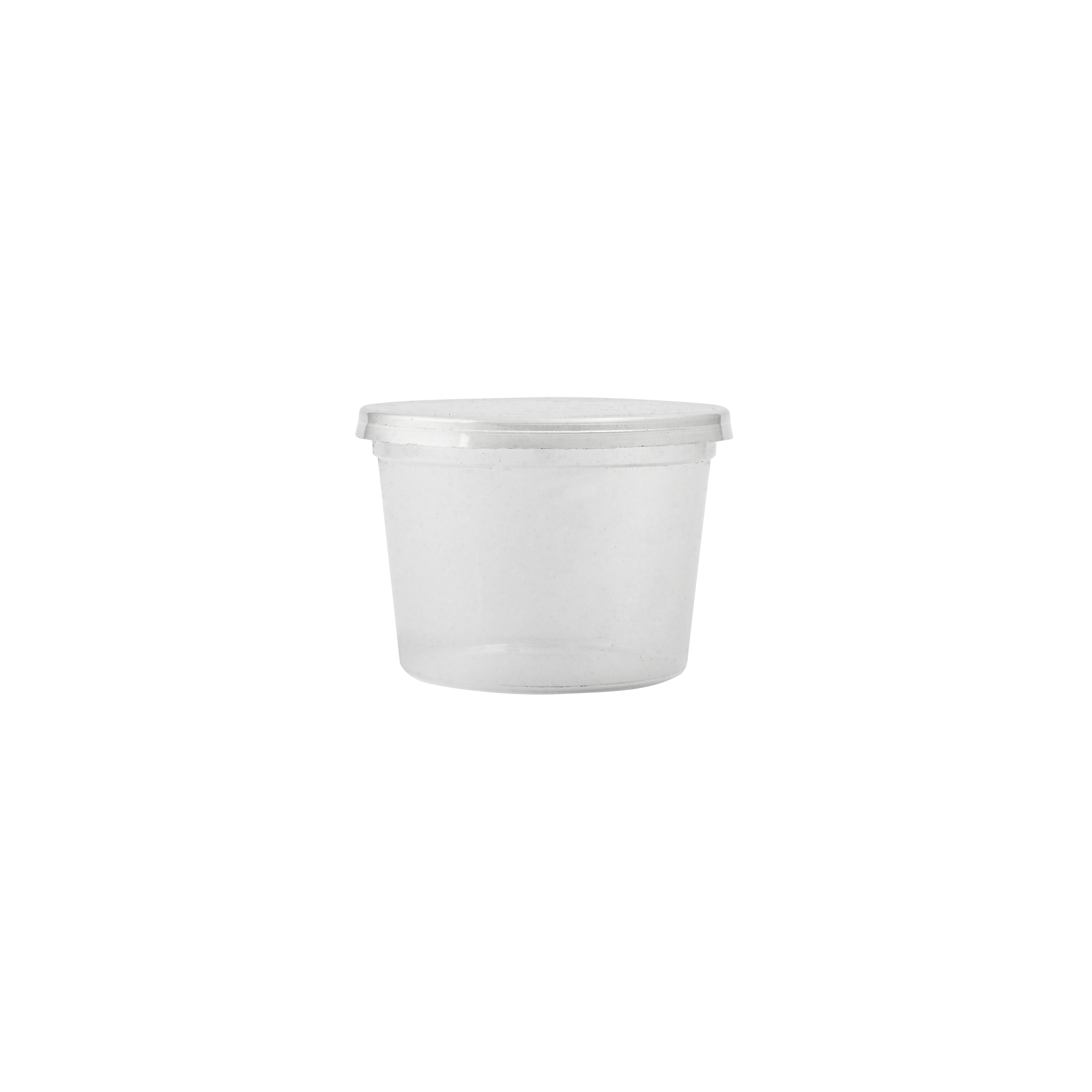 100ml PP Plastic Sauce Tub & Lid Combo