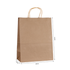 Medium Kraft Paper Bag with Twist Handle | 280x150x350mm
