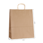 Large Kraft Paper Bag with Twist Handle | 305x160x380mm