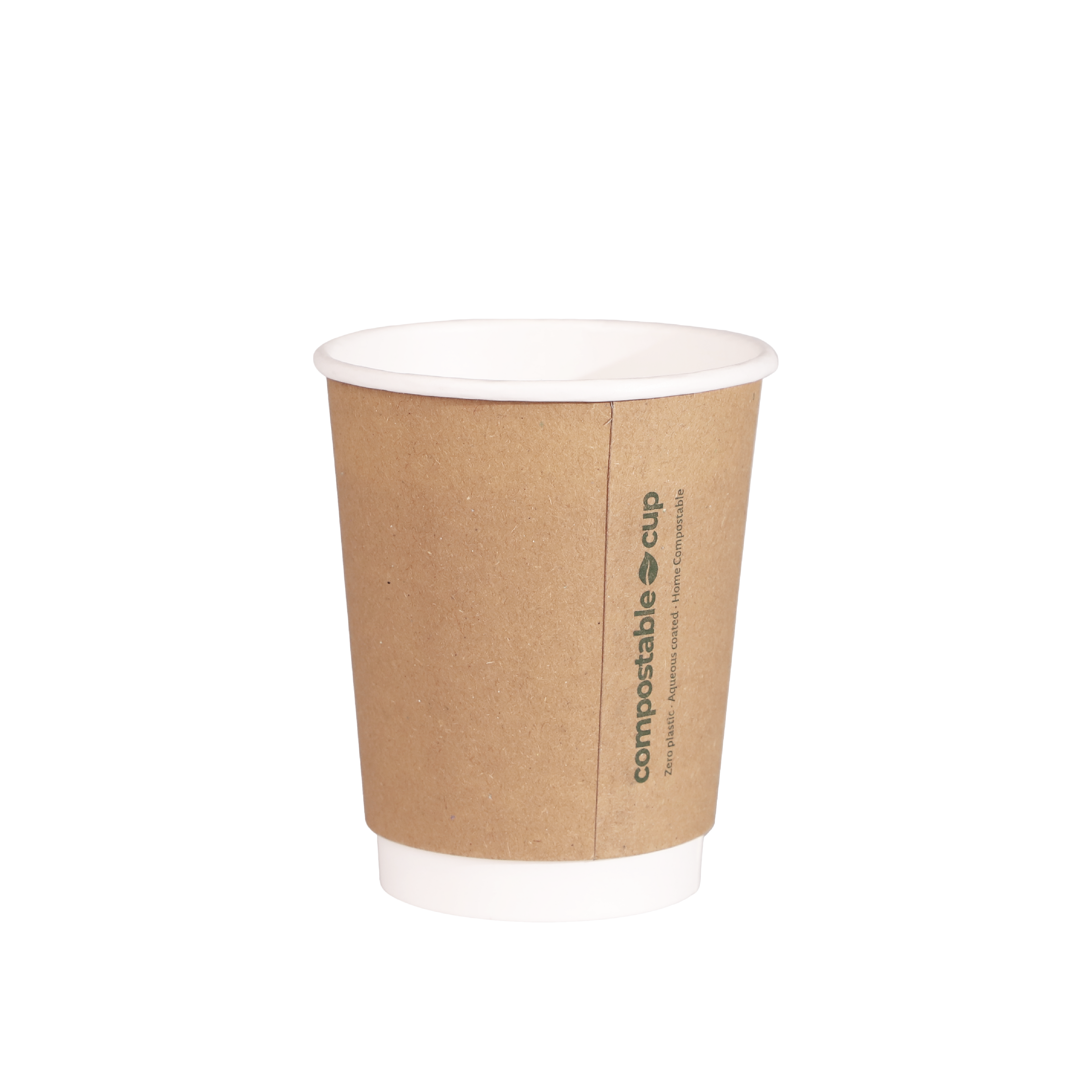 250ml Kraft Double Wall Compostable Coffee Cup