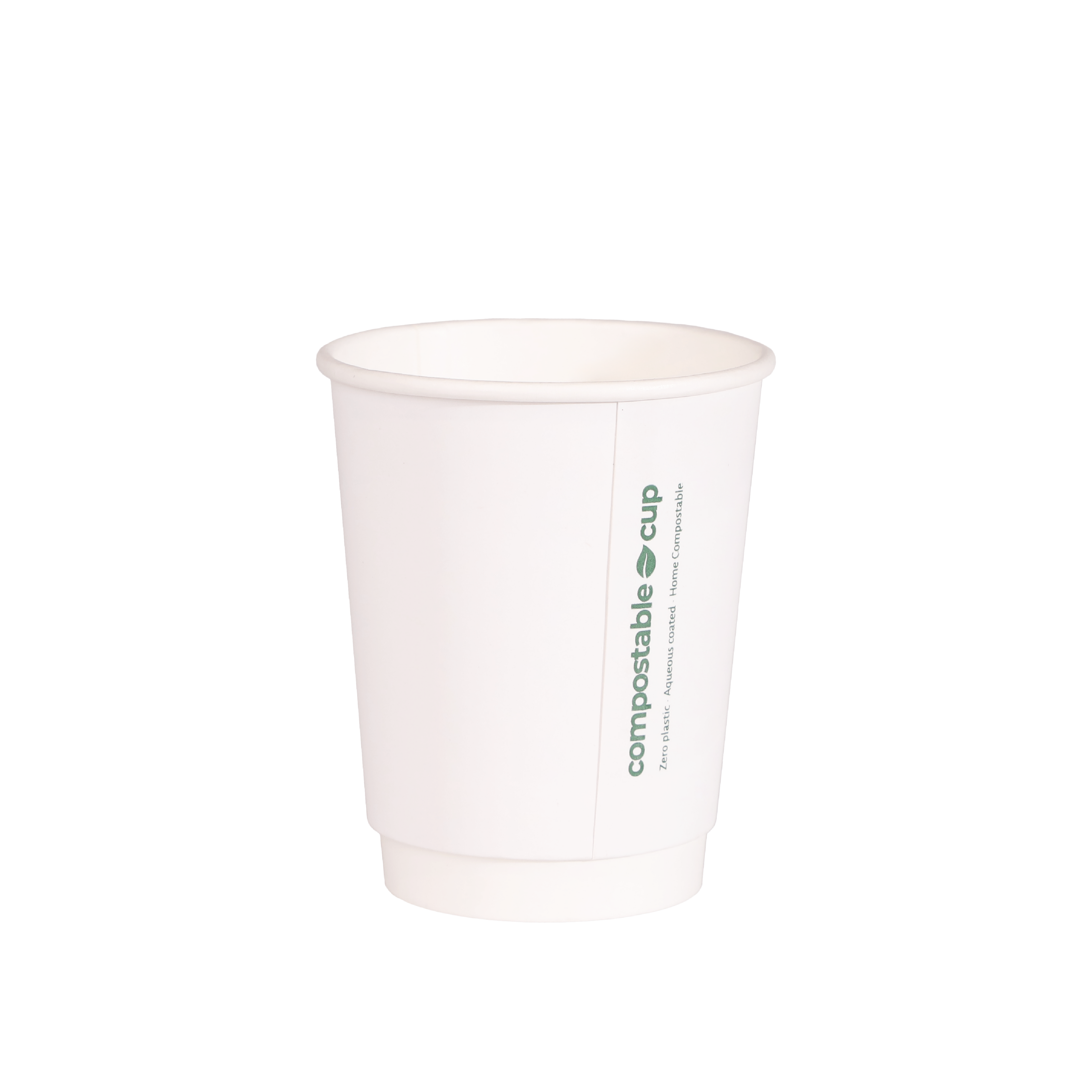 250ml White Double Wall Compostable Coffee Cup
