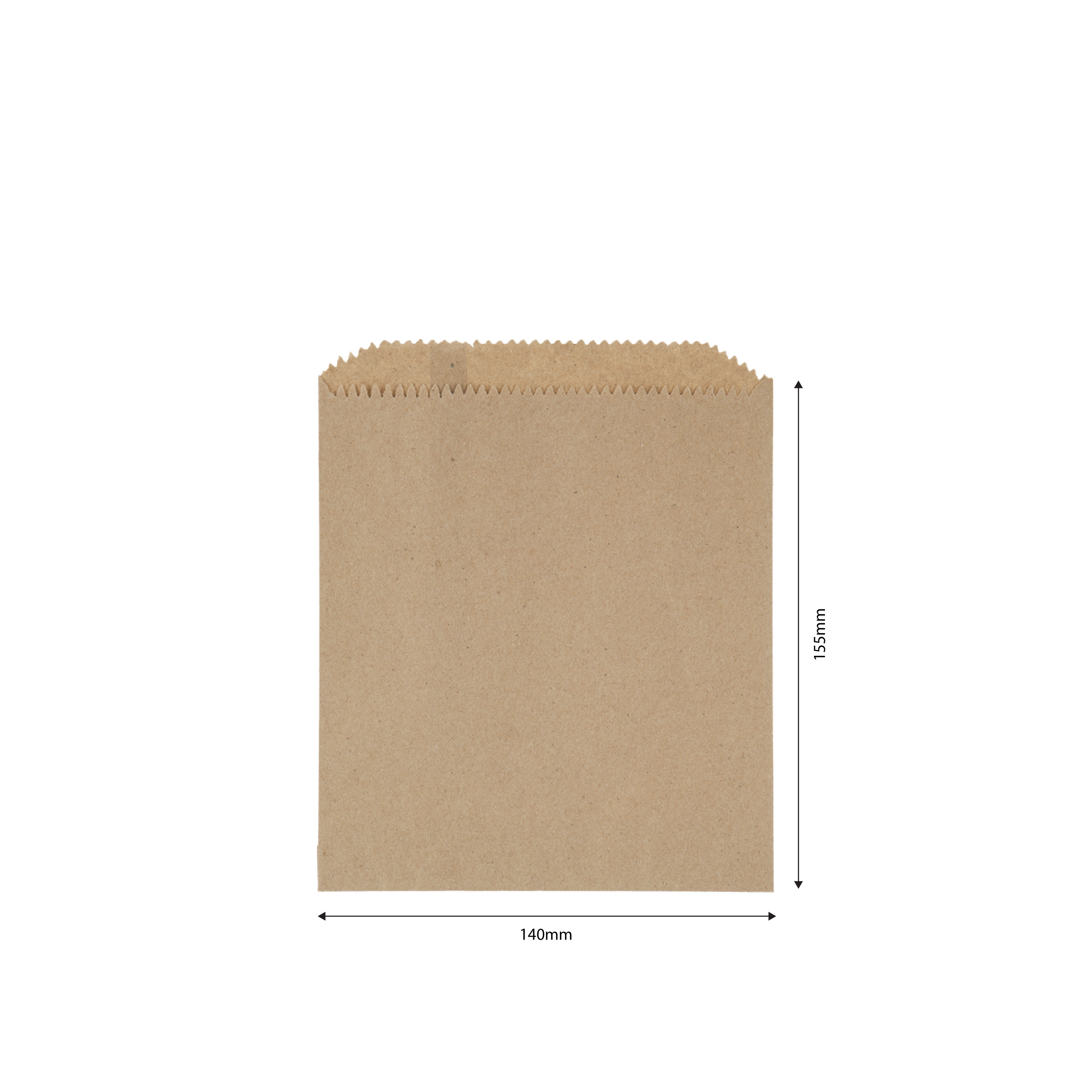 Kraft Greaseproof Flat Bag | 155x140mm
