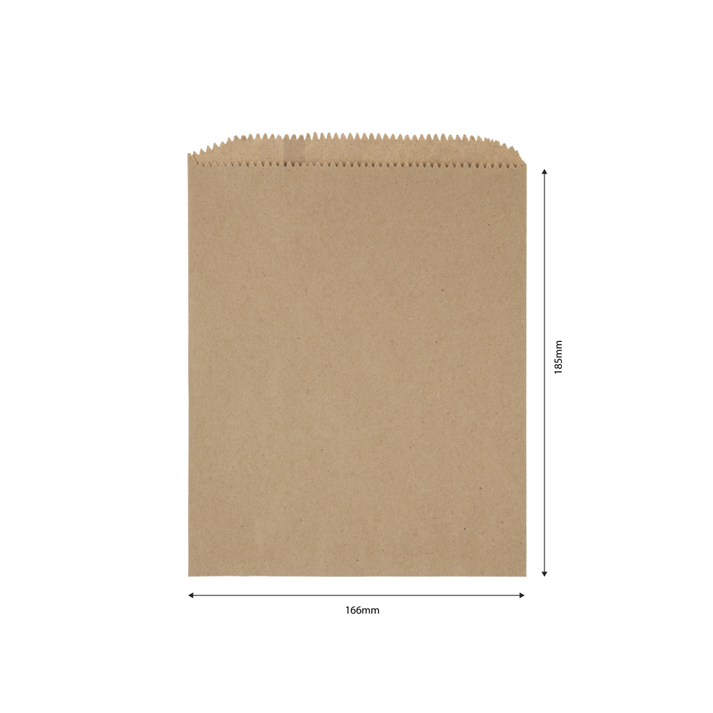 Kraft Greaseproof Flat Bag | 185x166mm