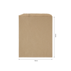 Kraft Greaseproof Flat Bag | 185x166mm