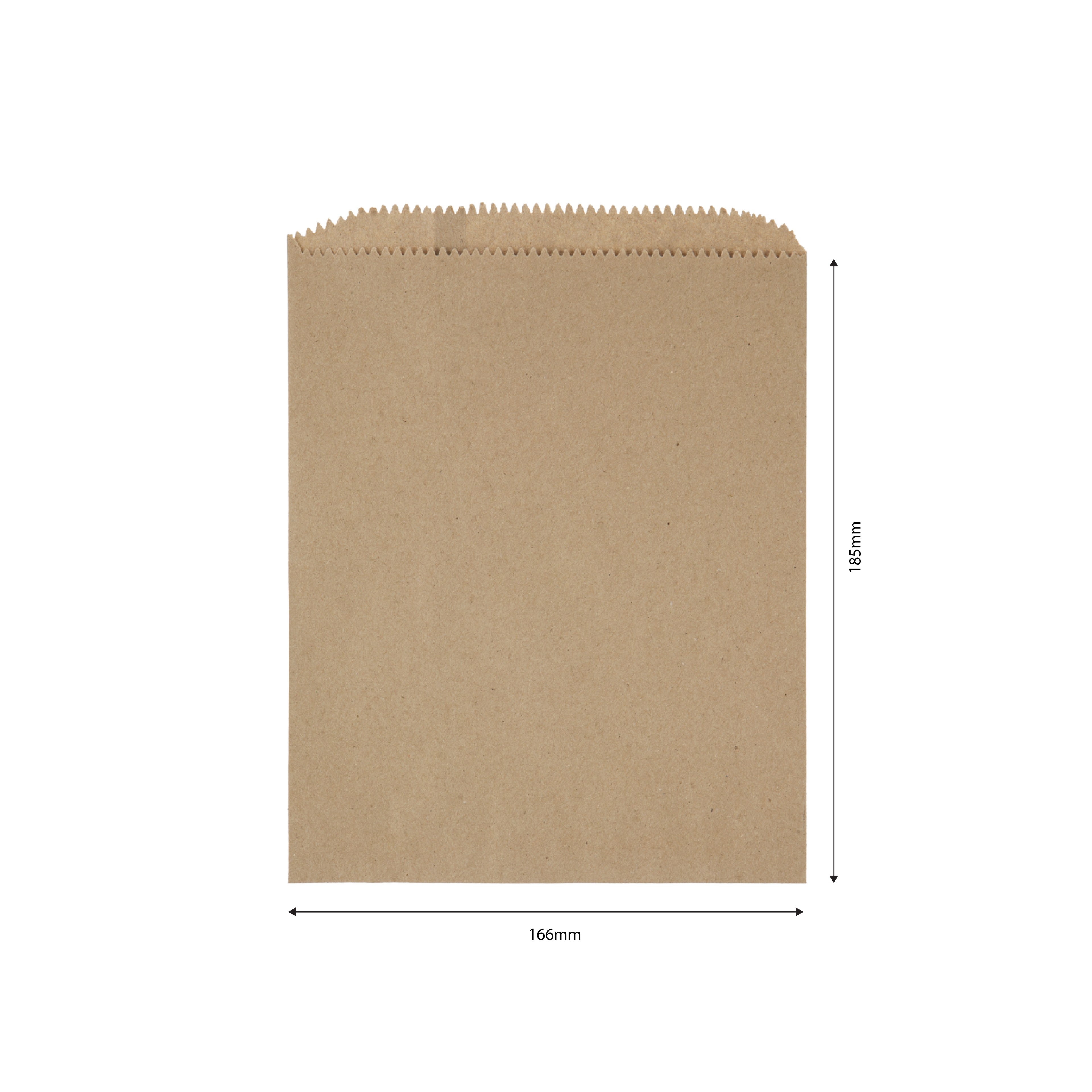 Kraft Greaseproof Flat Bag | 185x166mm