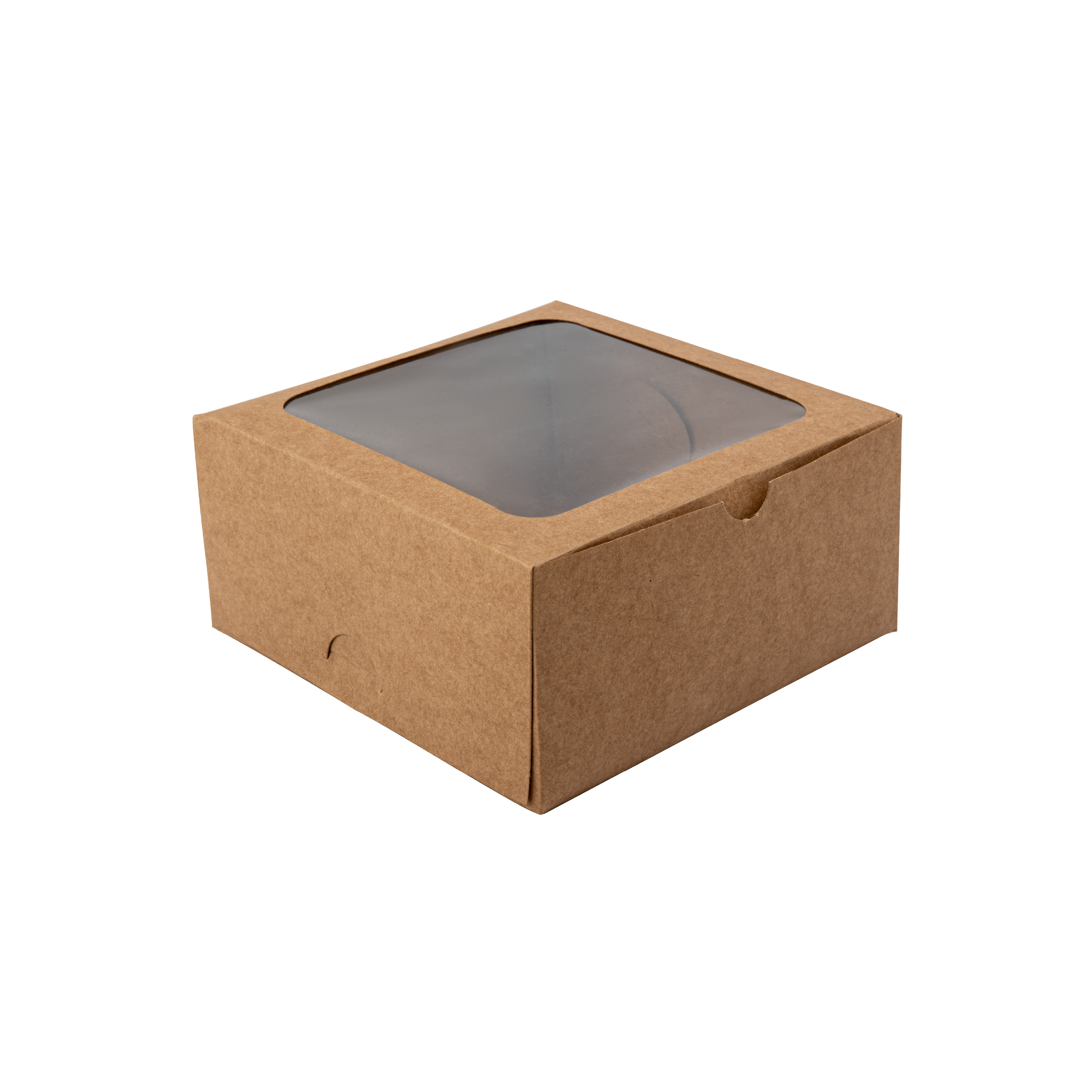 Kraft Cake Box with Window | 6x6x3
