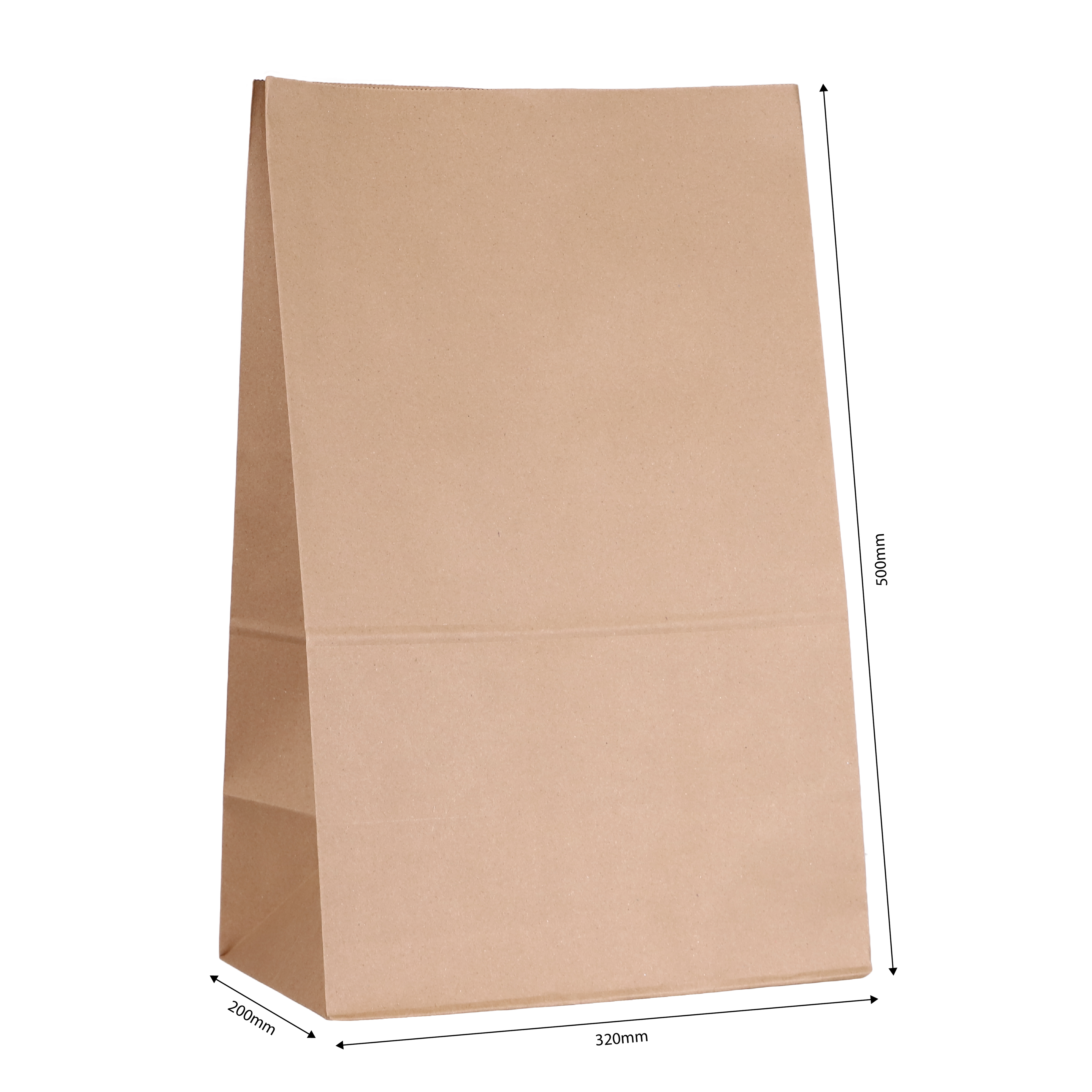 Jumbo Shopper Kraft Paper Bag | 500x320x200mm