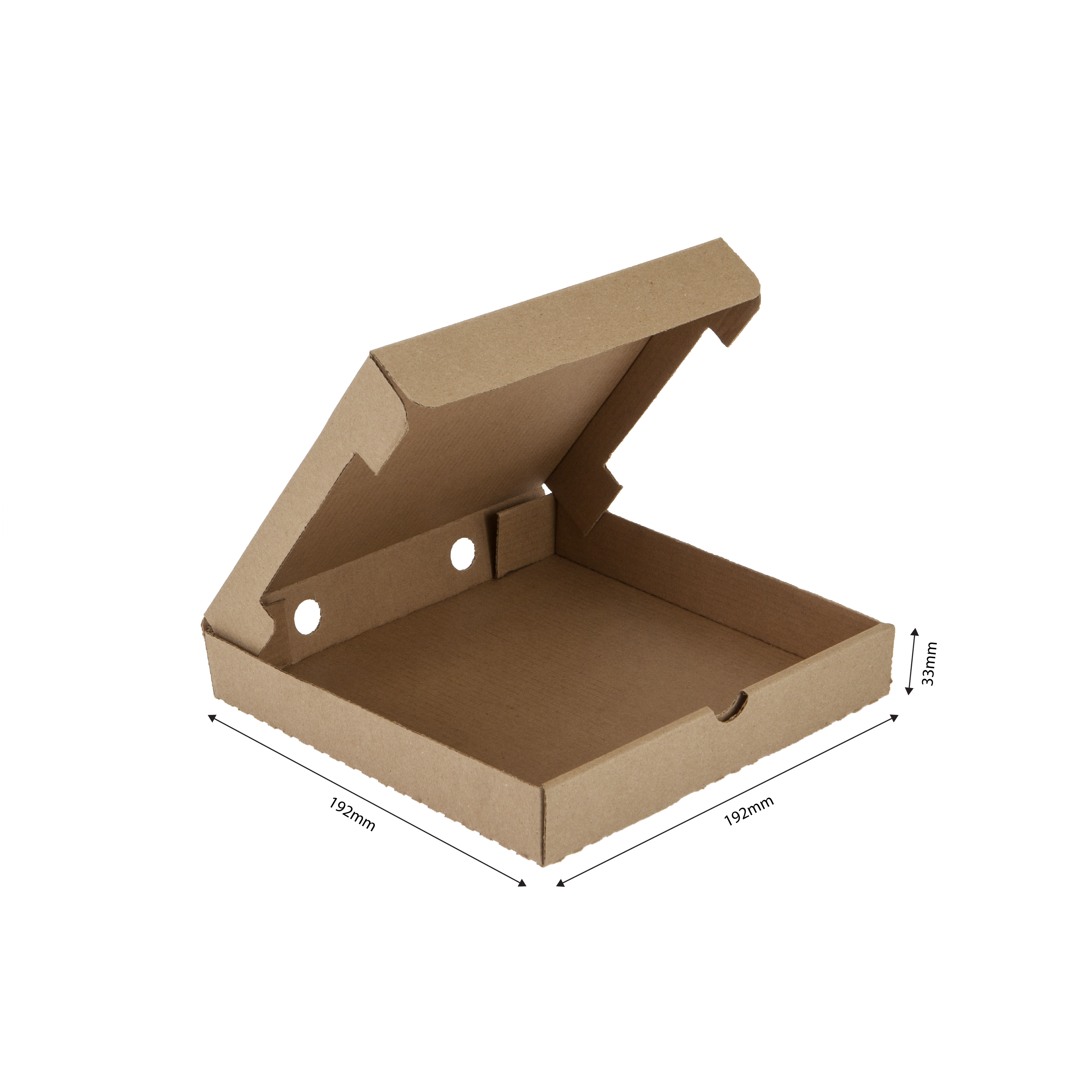 Small Kraft Pizza Box 192mm