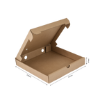 Medium Kraft Corrugated Pizza Box 258mm