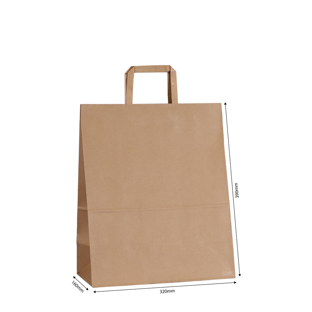 Large Kraft Paper Bag with Flat Handles