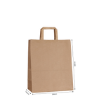 Medium Kraft Paper Bag with Flat Handles