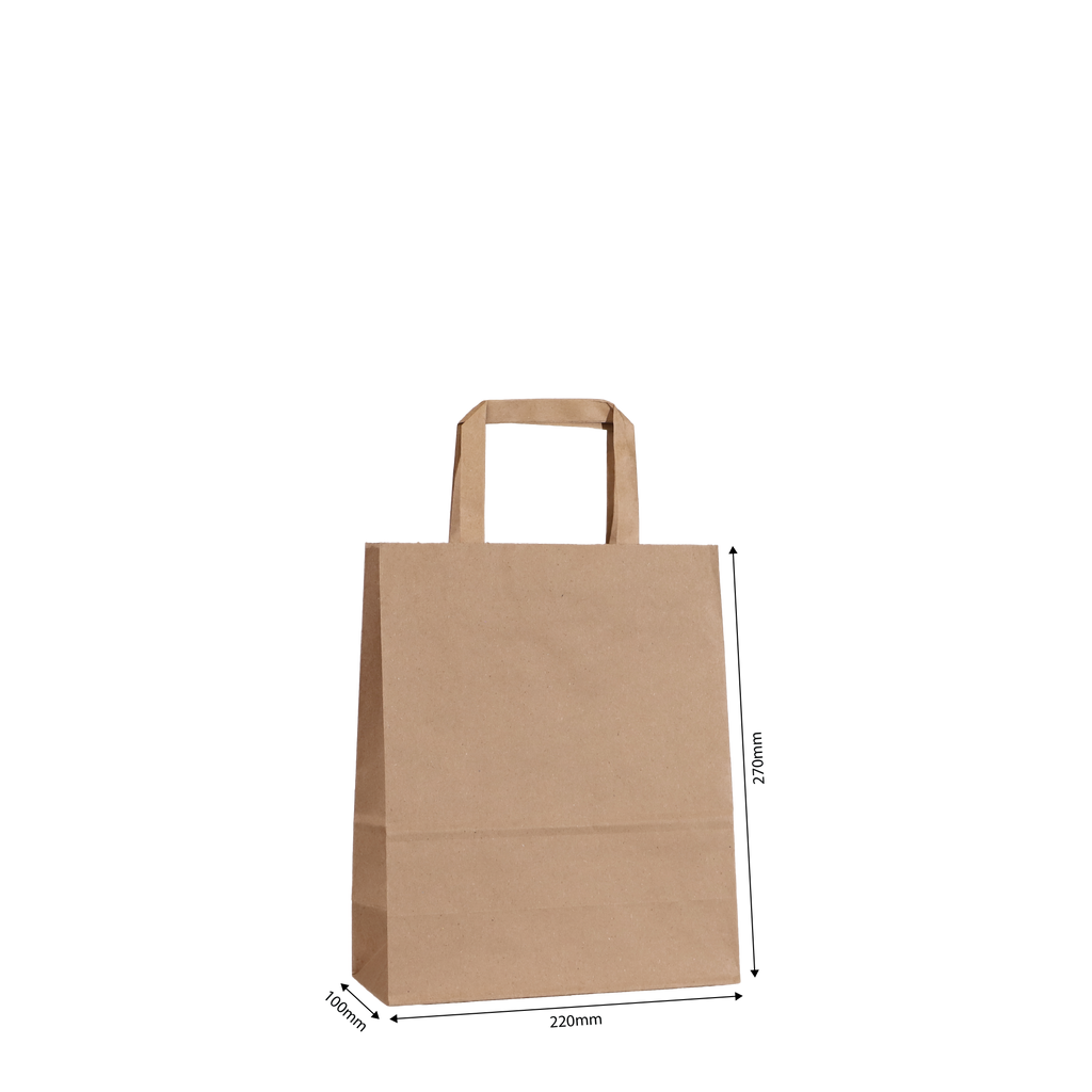 Small Kraft Paper Bag with Flat Handles