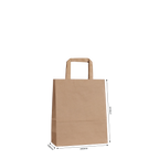 Small Kraft Paper Bag with Flat Handles