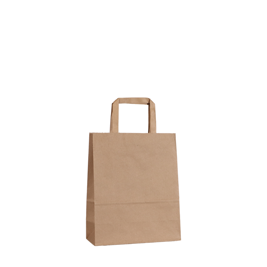 Small Kraft Paper Bag with Flat Handles
