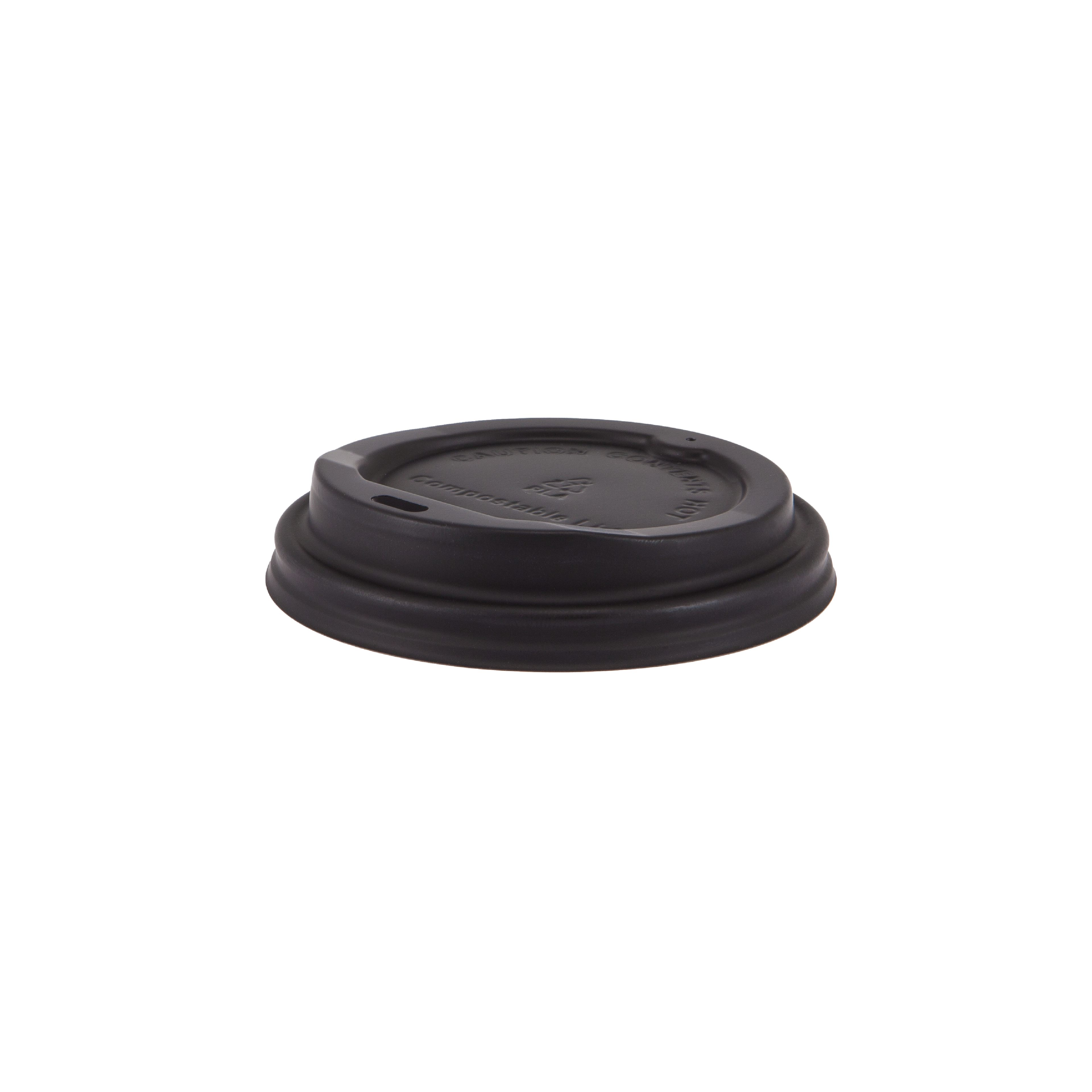 350 and 500ml Black Compostable Coffee Cup Lid