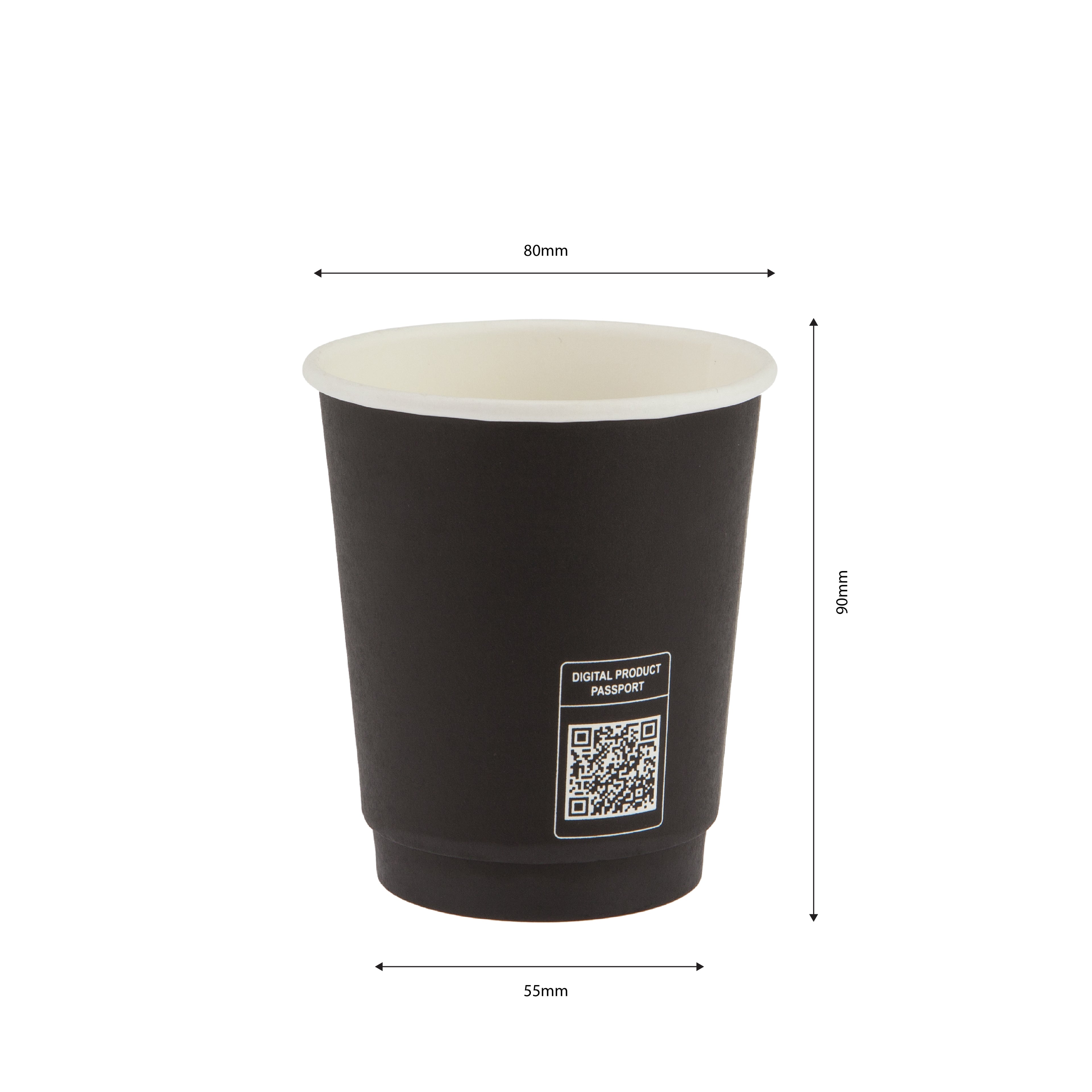 250ml Black Double Wall Coffee Cup