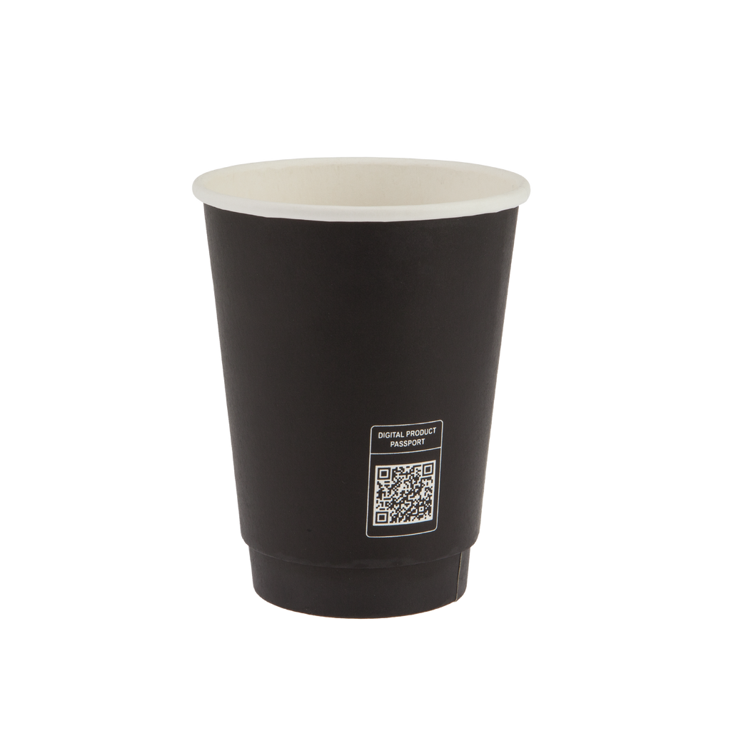 350ml Black Double Wall Coffee Cup