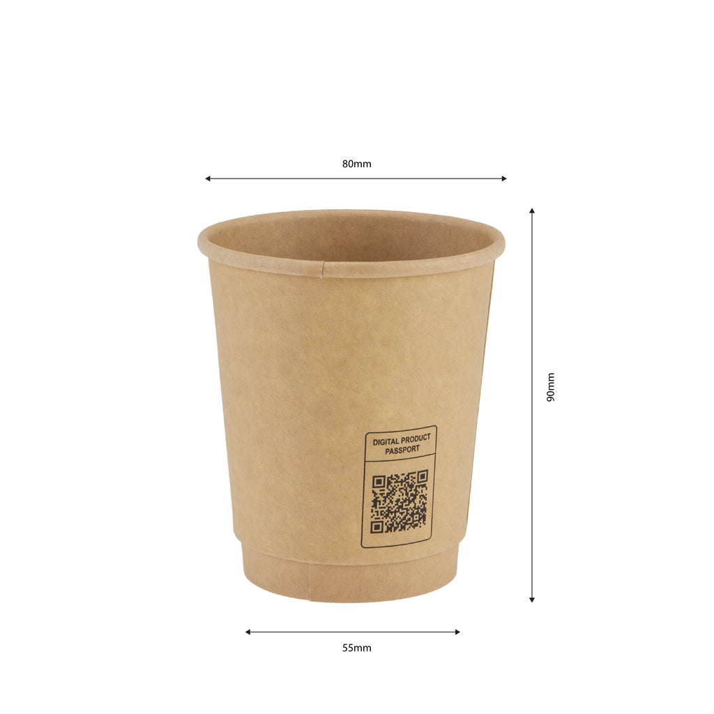 250ml Kraft Double Wall Coffee Cup