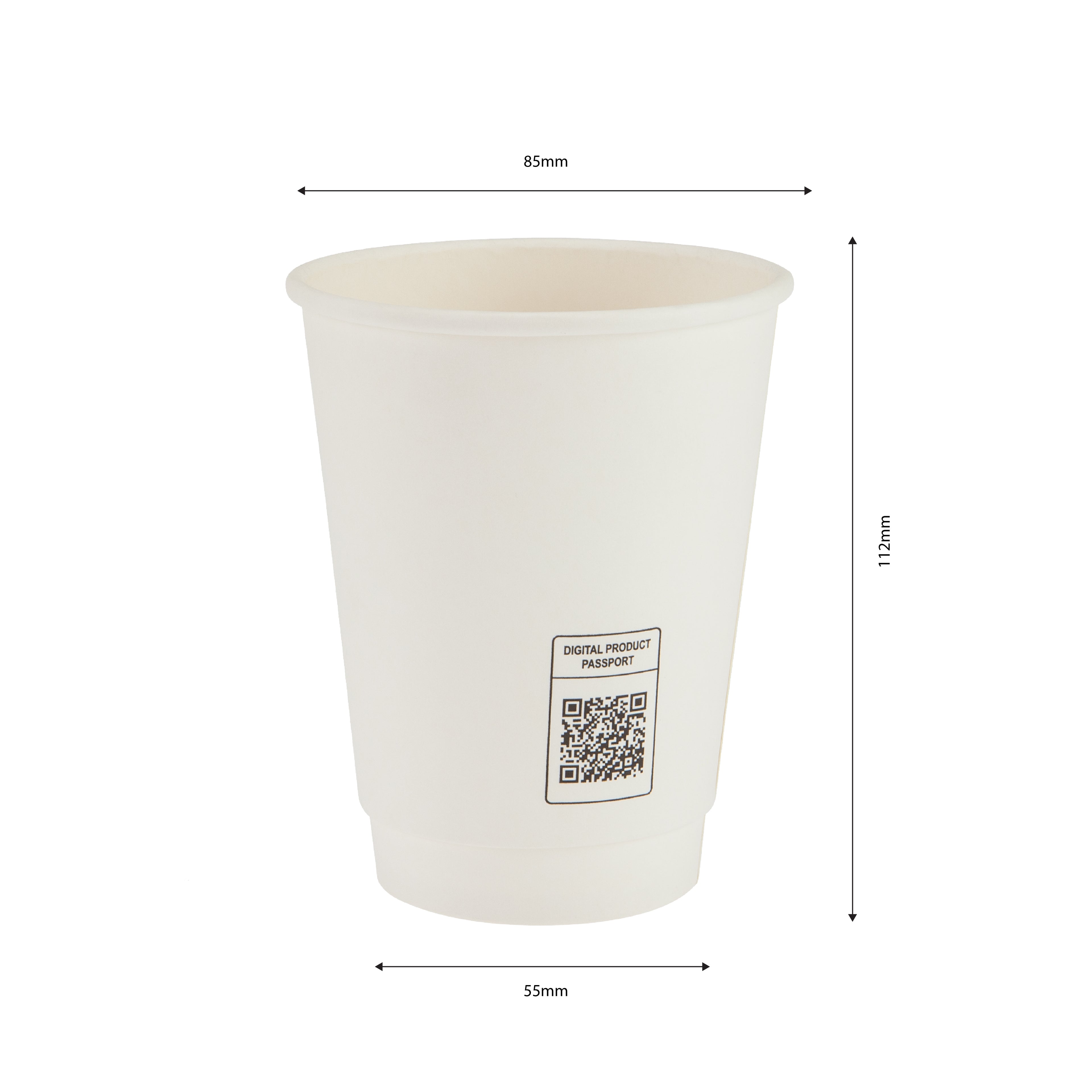 350ml White Double Wall Coffee Cup