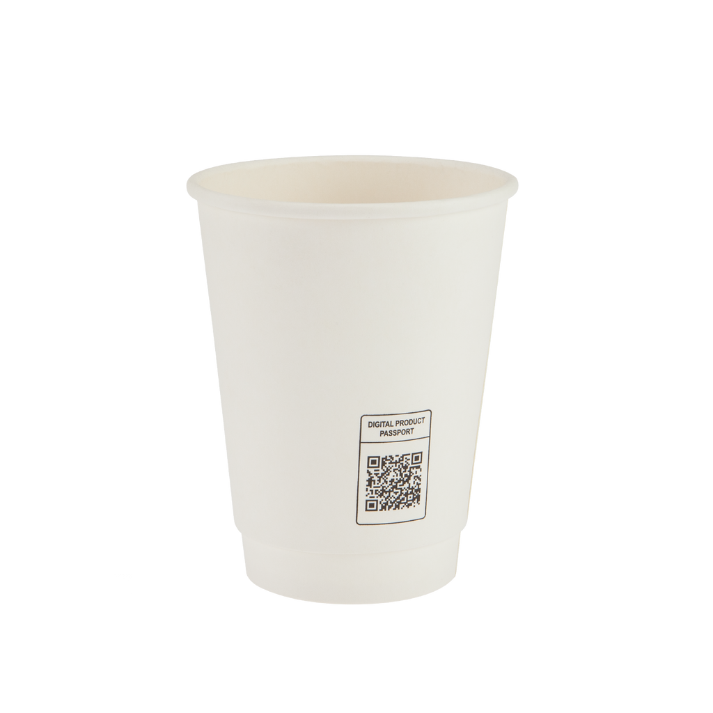 350ml White Double Wall Coffee Cup