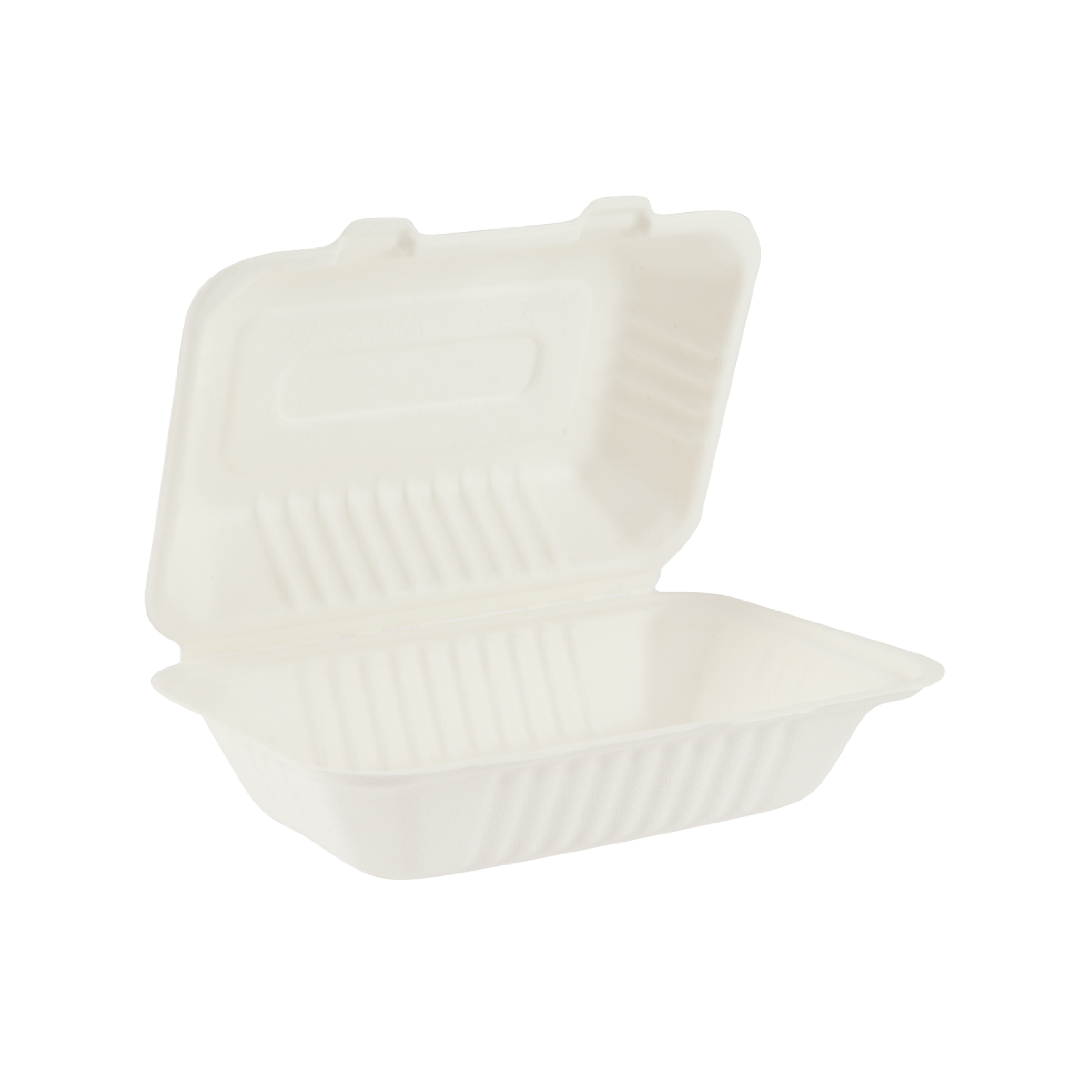 1000ml Sugarcane Clamshell Single Compartment