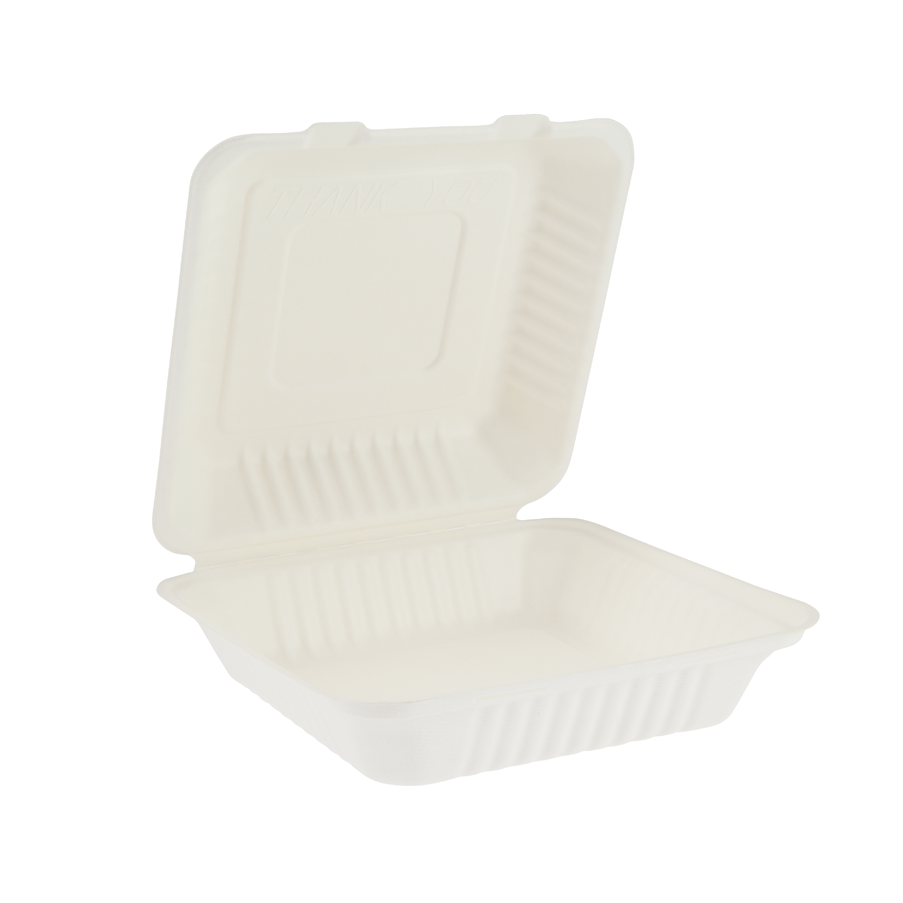 1200ml Sugarcane Clamshell Single Compartment