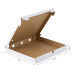 Large White Corrugated Pizza Box 312mm Eco-Friendly