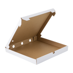 Large White Corrugated Pizza Box 312mm Eco-Friendly