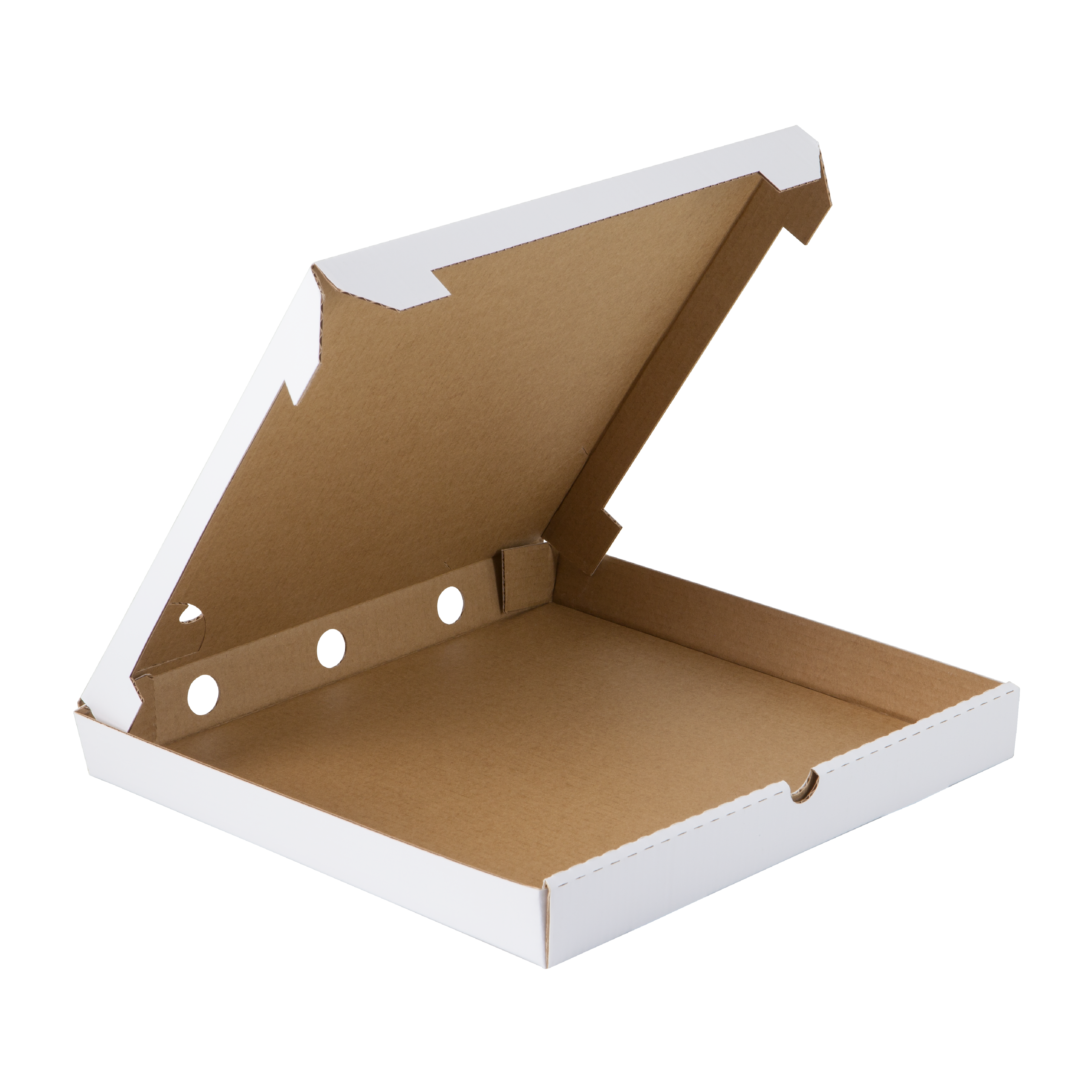 Large White Corrugated Pizza Box 312mm Eco-Friendly