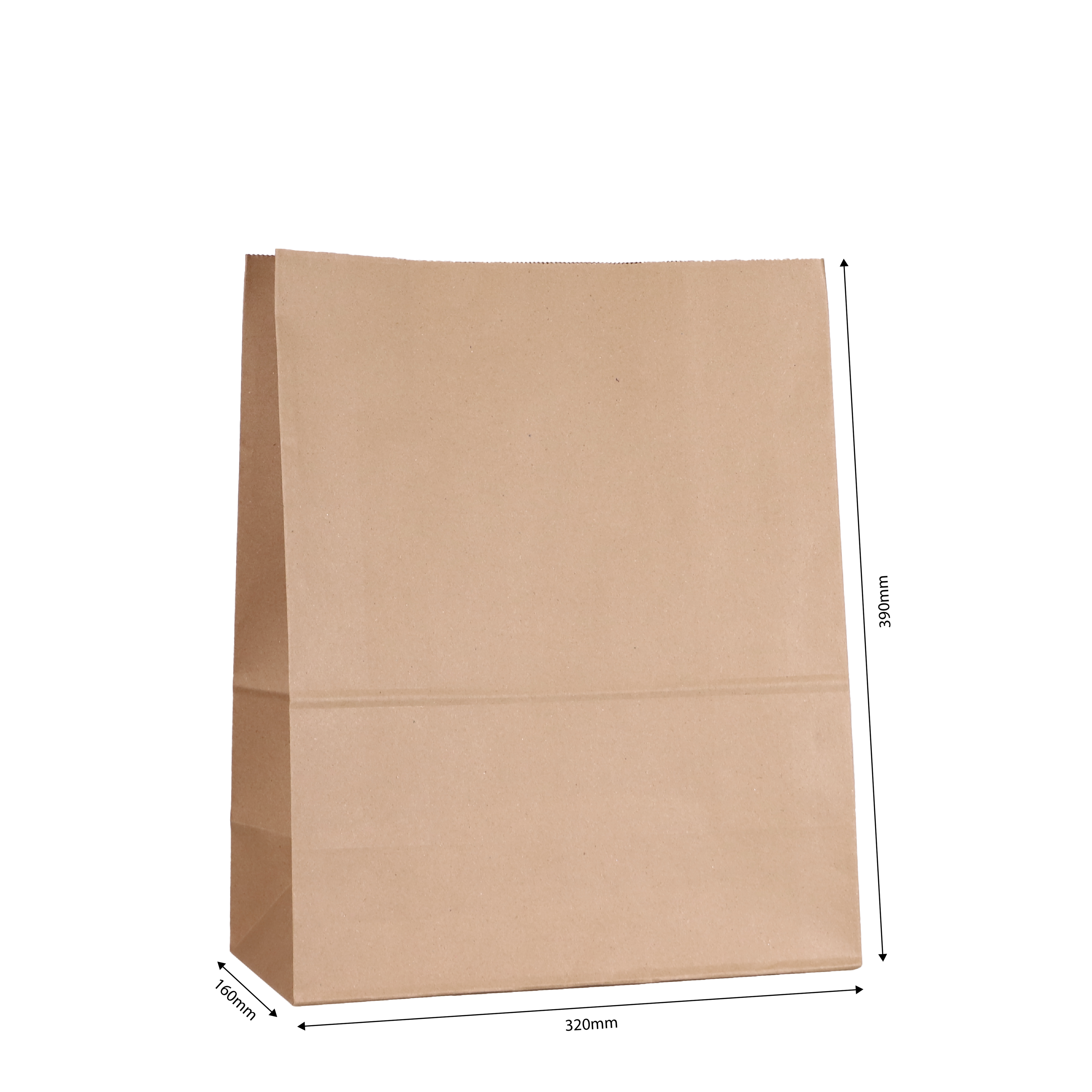 Midi Kraft Paper Shopper Bag | 390x320x160mm