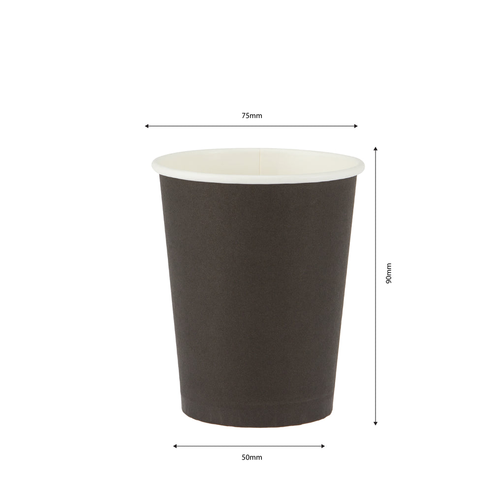 250ml Black Single Wall Coffee Cup