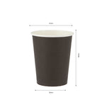250ml Black Single Wall Coffee Cup