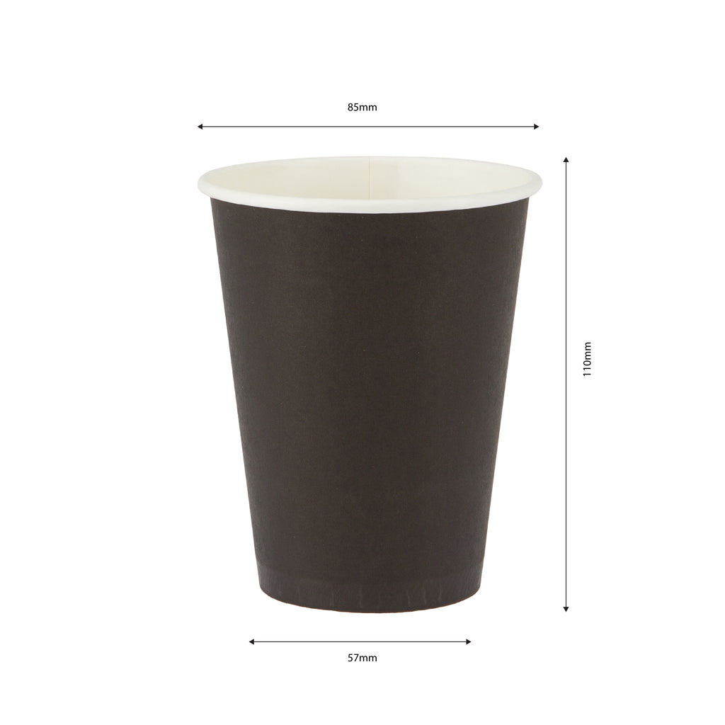 350ml Black Single Wall Coffee Cup