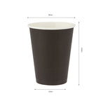 350ml Black Single Wall Coffee Cup