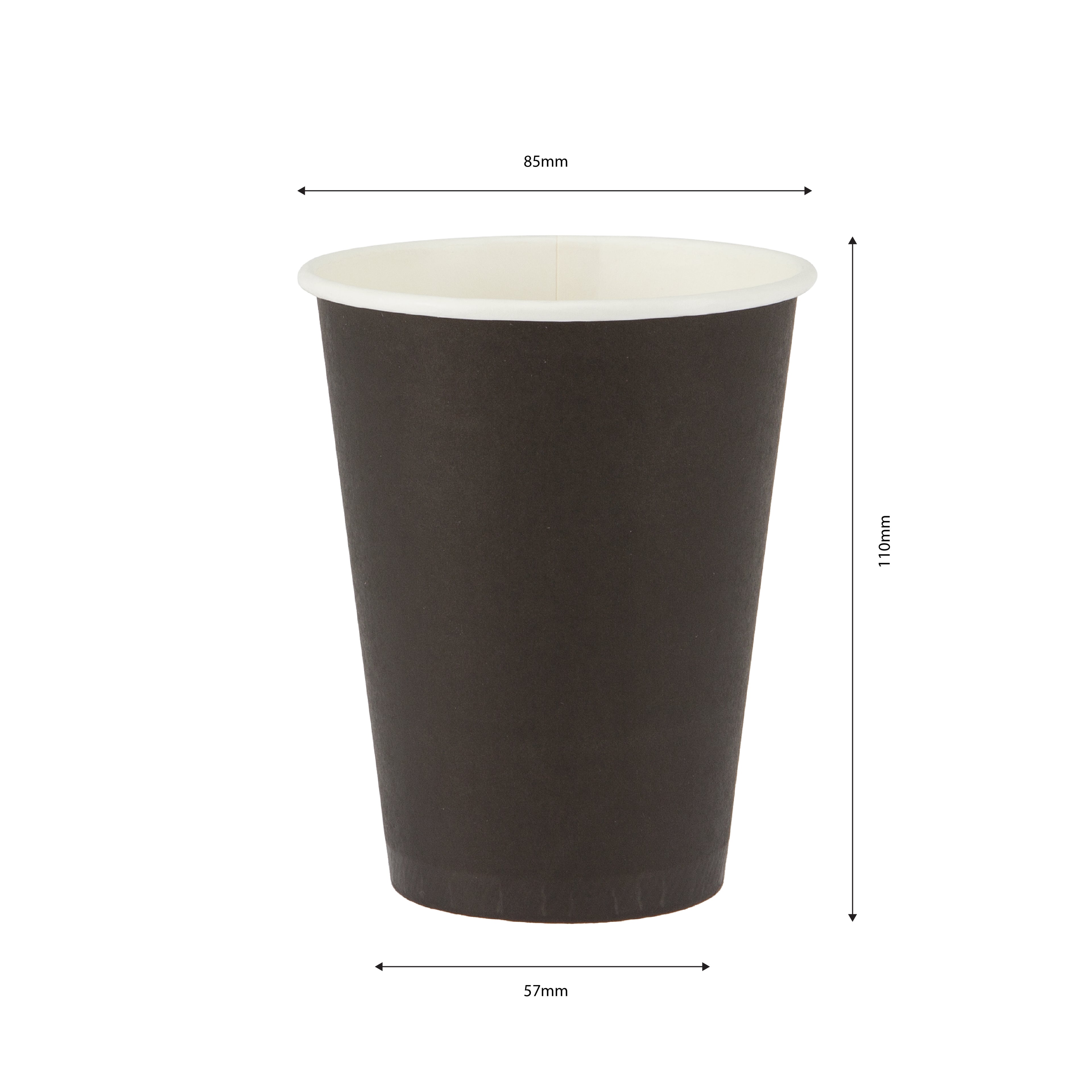 350ml Black Single Wall Coffee Cup