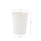 250ml White Single Wall Coffee Cup