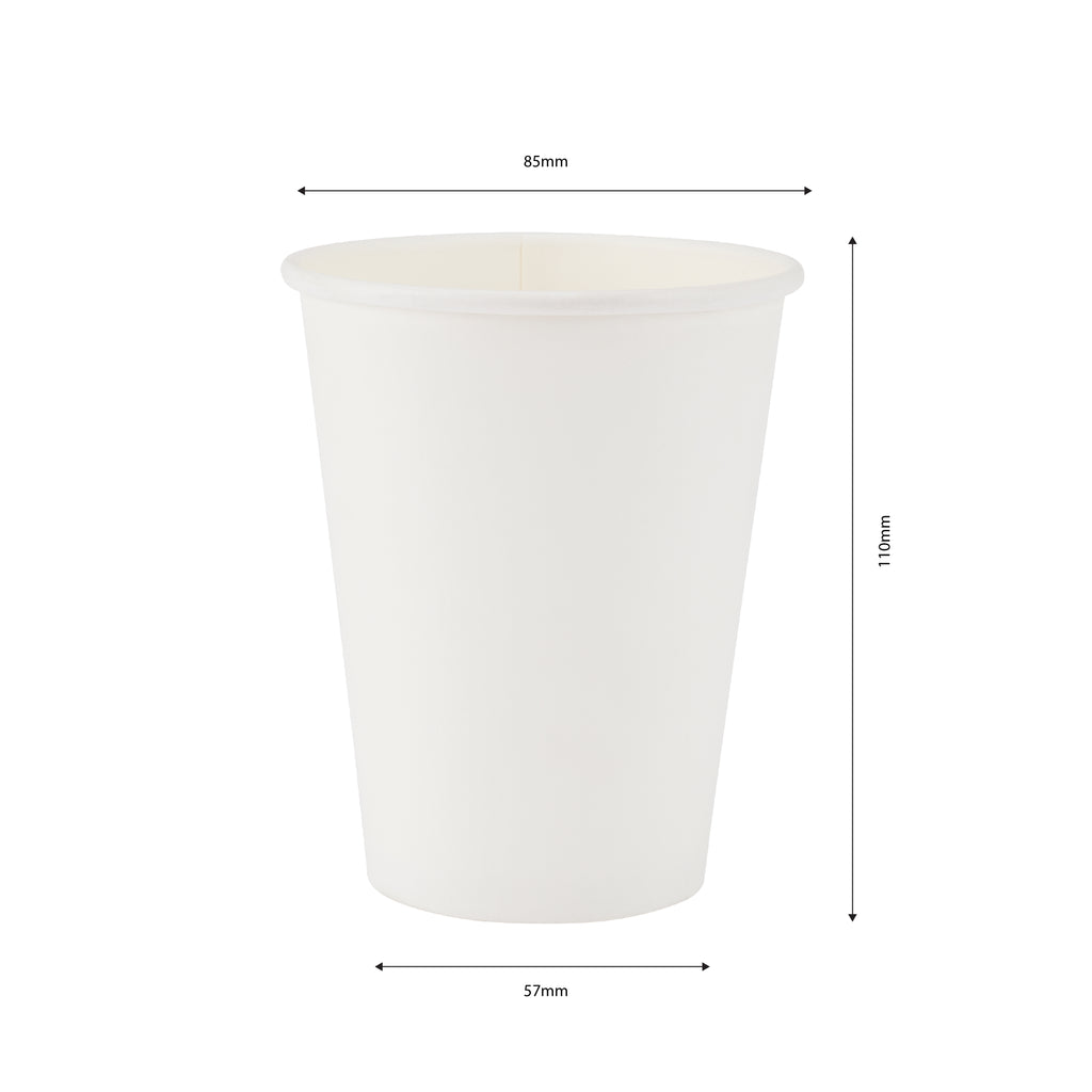 350ml White Single Wall Coffee Cup