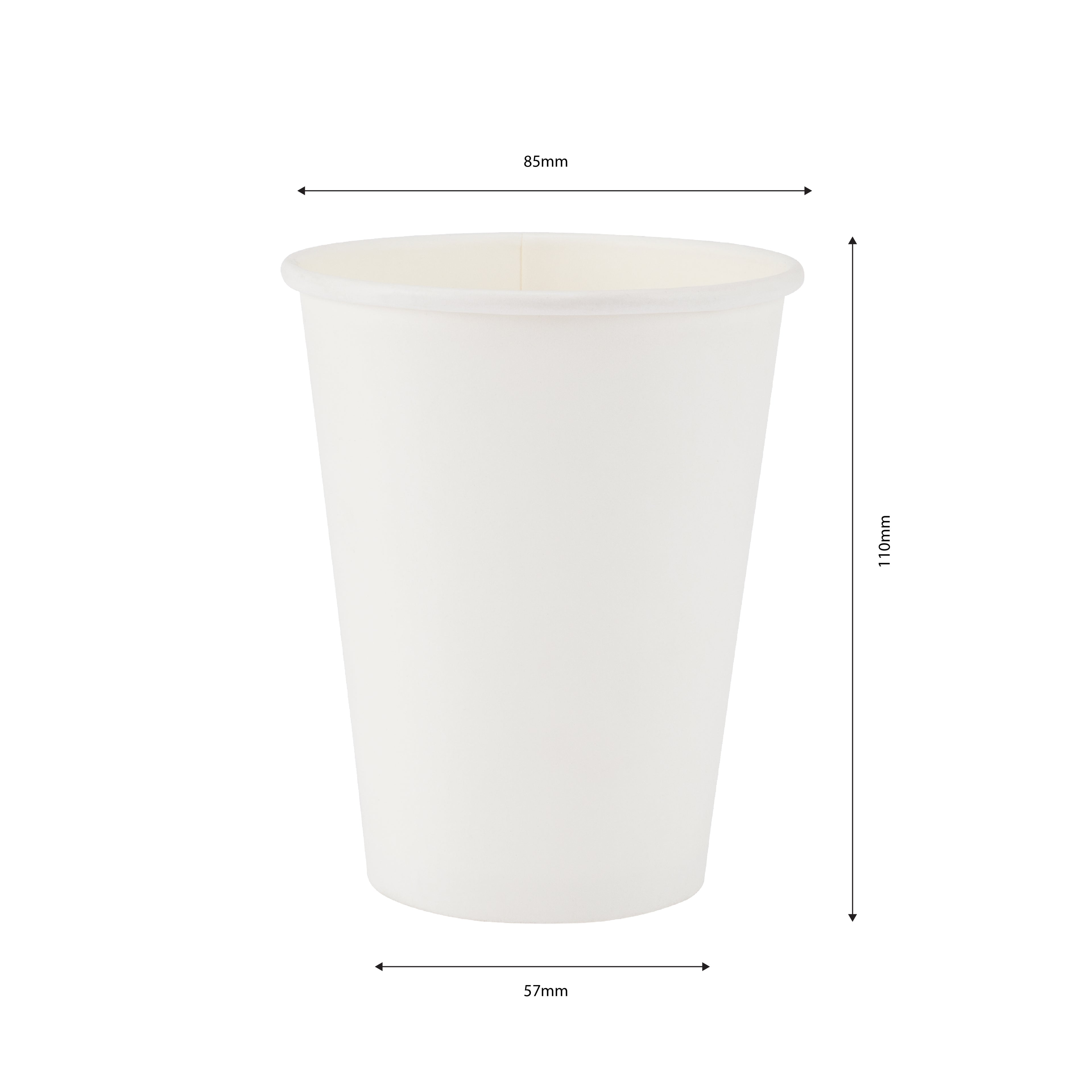 350ml White Single Wall Coffee Cup