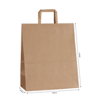 Midi Kraft Paper Shopper Bag with Handle | 390x320x160mm
