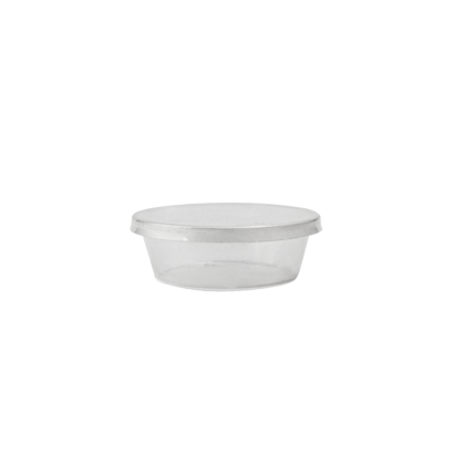 A 35ml eco-friendly PP sauce tub with lid.