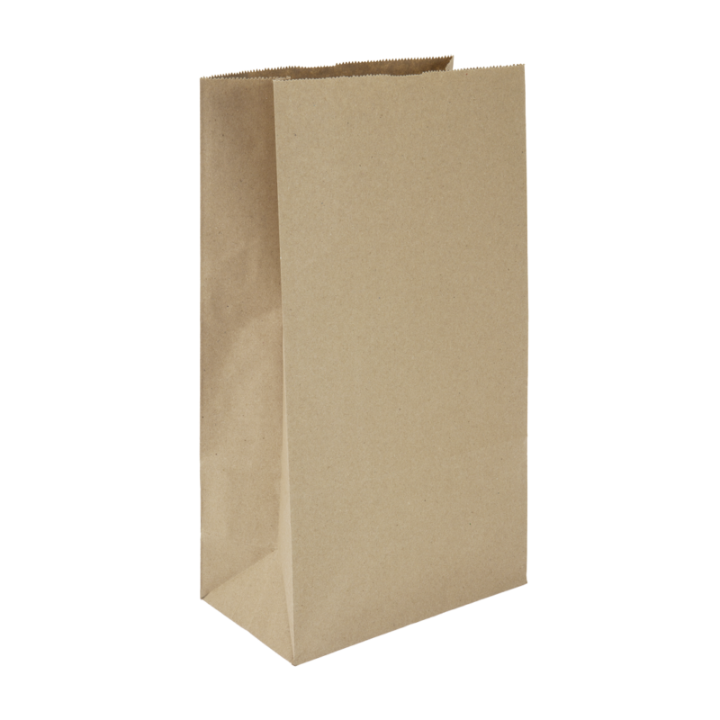 A medium sustainable paper kraft takeaway bag.