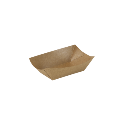 A 175ml Kraft Brown Recyclable Food Tray.