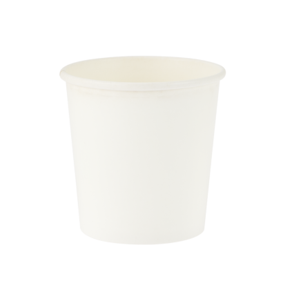 A white 500ml virgin paper recyclable ice cream tub.